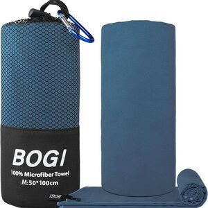 2, 40x80cm (15.75"x31.5") BOGI Microfiber Travel Sports Camp Quick Dry Towels